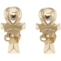 GWOOD Eye of Horus on Ankh Earrings Gold Color Post Style Pierced