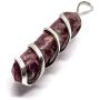 Raw Lepidolite Healing Crystal Necklace - For Reiki Trust Calm Hope Self Love Optimism Heart Chakra