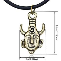 Townus 2 Pieces Supernatural Deans Amulet Necklace Pendant Winchester Two-Sided Double Faced 3D Pendants Jewelry