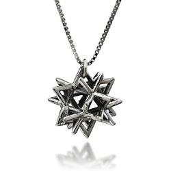HaAri Secret of Merkabah Sterling Silver Kabbalah Necklace Pendant