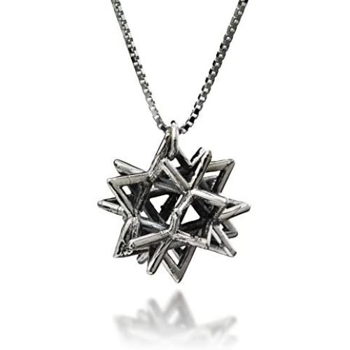 HaAri Secret of Merkabah Sterling Silver Kabbalah Necklace Pendant