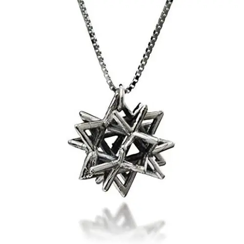 HaAri Secret of Merkabah Sterling Silver Kabbalah Necklace Pendant HaAri Secret of Merkabah Sterling Silver Kabbalah Necklace Pendant