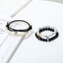 KELAIEN 2 Pairs Adjustable Magnetic Couple Bracelet Set for Women Men Girl Bestfriend Mutual Attraction Rope Braided Bracelet Mutual Attraction Beaded Bracelet Set Magnet Bracelet for Couples Gifts