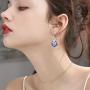BriLove Women 925 Sterling Silver CZ Heart Necklace Earrings Set