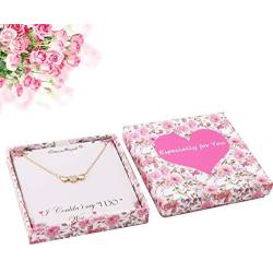 CONCISE ROYAL Plated 14k Gold Rose Gold Bridesmaid Necklace Set of 3 4 6,Dainty 3 Heart Pendant Necklace Set,Gifts for Best Friend,Sisters