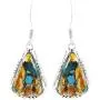 Turquoise Earrings 925 Sterling Silver & Genuine Turquoise (Choose Color) Turquoise Earrings 925 Sterling Silver & Genuine Turquoise (Choose Color)