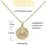 EXGOX You are My Sunshine Sunflower Necklace 14k Gold Plated Initial Sunflower Necklaces CZ Initial Letter Sunflower Locket Necklace Jewelry Gifts for Teen Girls Women Alphabet A - Z