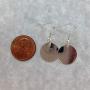 TseanYi Coin Disc Dangle Earrings Silver Round Drop Disk Earrings Personlize Trendy Earrings Jewelry for Women and Girls (Silver)