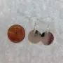 TseanYi Coin Disc Dangle Earrings Silver Round Drop Disk Earrings Personlize Trendy Earrings Jewelry for Women and Girls (Silver)