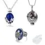 PPX Daywalking Katherine Necklace Pendant Charm Necklace-Royal Blue and Vampire Diaries Daylight Walking Signet Damons Ring for Fans, with Transparent Box PPX Daywalking Katherine Necklace Pendant Charm Necklace-Royal Blue and Vampire Diaries Daylight Walking Signet Damons Ring for Fans, with Transparent Box
