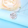 Inspirational Jewelry 925 Sterling Silver Disc Coin Pendant Engraved She Believed She Could So She Did Necklace for Teen Girl Friend Encouragement Gift
