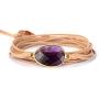 SUKIBOHO Art Natural Gemstone Wax Cord Wrap Bracelet Handmade