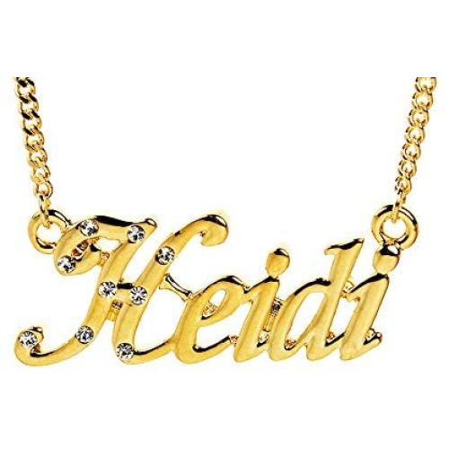 Heidi Personalized Name Necklace 18K Gold Plated Necklace - Jewelry Gift Women, Girlfriend, Mother, Sister, Friend