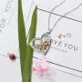 JZCOLOR 925 Sterling Silver Heart Honeycomb Necklace - I Love You Cute Bee Cubic Zirconia Pendant Jewelry Gifts for Women Girls JZCOLOR 925 Sterling Silver Heart Honeycomb Necklace - I Love You Cute Bee Cubic Zirconia Pendant Jewelry Gifts for Women Girls