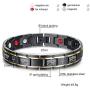 VNOX Mens Stainless Steel Egyptian Eye of Horus Eye of Ra Ankh Cross Adjustable Protection Link Bracelet Wristband Amulet Jewelry