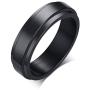 HIJONES Womens Mens Stainless Steel Spinner Ring Wedding Band Silver/Gold//Black/Rainbow