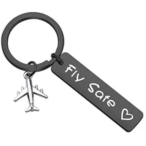 MAOFAED Pilot Gift Fly Safe Keychain Traveling Keychain Flight Attendant Gift MAOFAED Pilot Gift Fly Safe Keychain Traveling Keychain Flight Attendant Gift