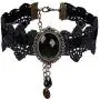 ETERNITY J. Retro Handmade Craft Lace Royal Court Vampire Choker Gothic Necklace Bracelet Black Pendant Chain
