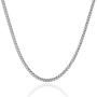 Reve Jewelry 3mm Stainless Steel Franco Chain Necklace for Men and Women, 20-30 Inches