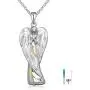 Angel Lady Urn Cremation Necklace Sterling Silver Guardian Angel Wings Urn Pendant for Ashes Keepsake Memorial Jewelry Angel Lady Urn Cremation Necklace Sterling Silver Guardian Angel Wings Urn Pendant for Ashes Keepsake Memorial Jewelry