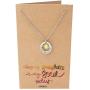 Quan Jewelry Sun Pendant Necklace, You Are My Sunshine Engraved Necklace, Good Vibes Charm, Stainless Steel, 2-Tone