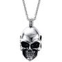 JczR.Y Vintage Skull Pendant Necklace Stainless Steel Gothic Skeleton Necklace for Men Women Punk Jewelry Gift