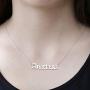 Yoosteel Custom Name Necklace Personalized, Dainty Silver Customized Nameplate Necklace Stainless Steel Personalized Initial Name Necklace Custom Jewelry Gifts for Women Gothic Font Style