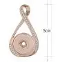 My Prime Gifts Snap Jewelry Rose Gold Rhinestone Infinity Pendant Holds18-20mm My Prime Gifts Snap Jewelry Rose Gold Rhinestone Infinity Pendant Holds18-20mm