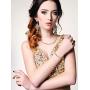 Gold Plated Paperclip Chain Necklace Rectangle Link Chain Bracelet Chunky Open Hoop Earrings Set for Women Jewelry