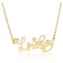 Beleco Jewelry Personalized Name Necklace, Special Heart Font Necklace For Women, Teens And Girlfriend, Jewelry For Couples, Customized Love Pendant, Forever Yours Necklace, Perfect Present For Anniversary