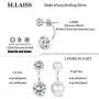 Sllaiss 2 Pairs Sterling Silver Double Ball Ear Jacket Earrings Set Cubic Zirconia Round Pearl Jewelry for Women Girls Sllaiss 2 Pairs Sterling Silver Double Ball Ear Jacket Earrings Set Cubic Zirconia Round Pearl Jewelry for Women Girls