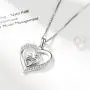 BLOVIN 925 Sterling Silver Mother and Child Love Heart Pendant Necklace Jewelry Gifts for Grandmother Mom Daughter Wife BLOVIN 925 Sterling Silver Mother and Child Love Heart Pendant Necklace Jewelry Gifts for Grandmother Mom Daughter Wife