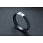 PJ Jewelry to My Son Love Dad Love Mom Courage Inspirational Bracelet Stainless Steel Silicone Adjustable Wristband