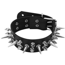 YiZYiF Punk Gothic PU Leather Studded Neck Collar Choker Necklace with Rivets Halloween Party Roleplay Clubwear Rock Jewelry