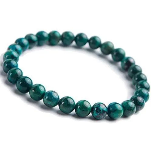 Reikocrystalbeads Genuine Jewelry Natural Malachite Chrysocolla Crystal Gemstone Bracelet 7mm Stretch Round Bead Reikocrystalbeads Genuine Jewelry Natural Malachite Chrysocolla Crystal Gemstone Bracelet 7mm Stretch Round Bead