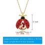 Superchic Jewelry Cute Red and Black Ladybug Beetle Locket Pendant Necklace with Austrian Crystals and Floating Colorful Cubic Zirconia