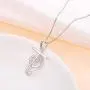 S925 Sterling Silver Musical Note Pendant Necklace, Box Chain 18 inches S925 Sterling Silver Musical Note Pendant Necklace, Box Chain 18 inches