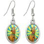 GRAPHICS & MORE Scooby-Doo Character Novelty Dangling Drop Oval Charm Earrings