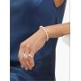 Cowlyn Pearl Bracelet Chain Link Baroque Culture Bossimi 14K Gold Filled Adjustable Fashion Valentine Charm Dainty Handmade Jewelry for Women Wife Girls Mother