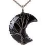 Bivei Tree of Life Crescent Moon Necklace Copper Wire Wrap Natural Gemstones Pendant Crystals and Healing Stones Necklace Bivei Tree of Life Crescent Moon Necklace Copper Wire Wrap Natural Gemstones Pendant Crystals and Healing Stones Necklace