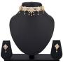 Efulgenz Indian Bollywood 14 K Gold Plated Cubic Zirconia Faux Ruby Emerald Pearl Choker Necklace Earring Bridal Jewelry Set
