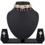 Efulgenz Indian Bollywood 14 K Gold Plated Cubic Zirconia Faux Ruby Emerald Pearl Choker Necklace Earring Bridal Jewelry Set