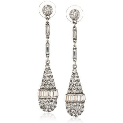 Ben-Amun Jewelry Clear Crystal Drop Earrings