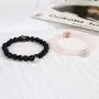 Magnetic Couple Bracelets King&Queen Crown Couple Bracelets His and Her Friendship 8mm Beads Bracelet