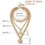 CIBIRICH Chunky Necklaces for women Punk Chain Gold Statement Collar Necklace