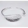 Weishu 925 Sterling Silver Leaf Feather Bracelets & Bangles for Women Wedding Gift Adjustable Bracelet Birthday Leaf-Shaped Cuff Jewelry Weishu 925 Sterling Silver Leaf Feather Bracelets & Bangles for Women Wedding Gift Adjustable Bracelet Birthday Leaf-Shaped Cuff Jewelry