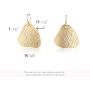 NIEVOS JEWELRY 24k Gold Plated Earring 24k Gold Plated Amorphic Earring Classic For Her Made By Women Gift Jewelry Handmade Designer Love