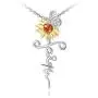ATTRACTTO S925 Sterling Silver Faith Cross Necklace, Wing Pendants, Sunflower Cross Jewelry for Women Girls 18K Platinum Plated Necklaces with Gift Box
