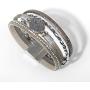 FANCY SHINY Leather Wrap Bracelet Boho Cuff Bracelets Crystal Bead Bracelet with Magnetic Clasp Jewelry Gifts for Women Teen Girls