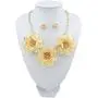 BOCAR Bib Statement Pendant Flower Jewelry Set Necklace and Earrings for Women Gift (NK-10372-cream) BOCAR Bib Statement Pendant Flower Jewelry Set Necklace and Earrings for Women Gift (NK-10372-cream)
